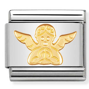 Childrens Jewellery: Nomination Composable 030105/04 Steel 18ct Yellow Gold Angel