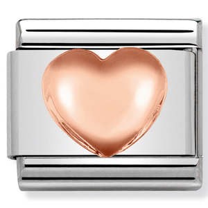 Nomination Composable 430104/22 9ct Rose Gold Heart
