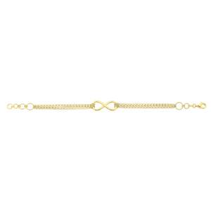 Bracelets Bangles: Sterling Silver Yellow Gold Plated Infinity Bracelet