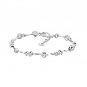 Ladies Ellani Sterling Silver Cubic Zirconia Bracelet B233S