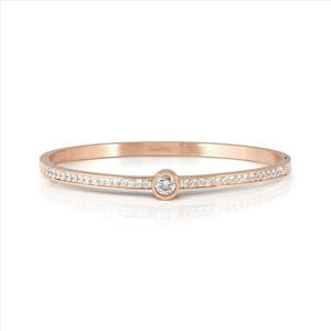 Nomination Pretty Bangles 029519/20/21/043 Rose Gold With White Cz