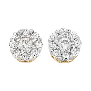 Diamond Earrings: 9ct Yellow Gold Diamond Earrings