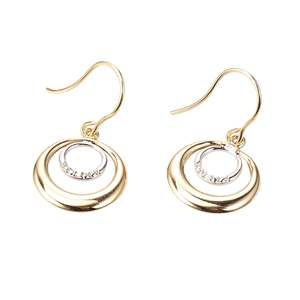 Diamond Earrings: 9ct Yellow Gold & Diamond Drop Earrings
