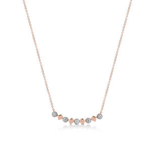 Diamond Necklaces Pendants: 9Ct Rose Gold Diamond Set Necklace