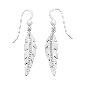 Sterling Silver Leaf Earrings