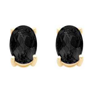 Jewellery Sapphire: 9ct Yellow Gold Oval Sapphire Earrings