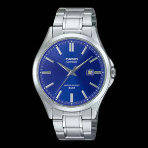 Mens Watches: Mens Casio Analogue Blue Dial Watch MTS-115D-2A