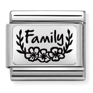 Nomination Composable 330111/33 Steel with words FAMILY