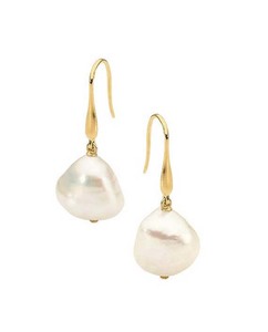 Jewellery Emerald: 9ct Yellow Gold Pearl Earrings