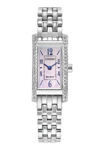 Ladies Citizen Eco Drive Diamond Set And Mother Of Pearl Dial EG7110-54Y