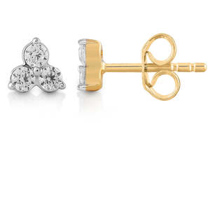 Mothers Day Diamonds 1: Yellow Gold Diamond Studs