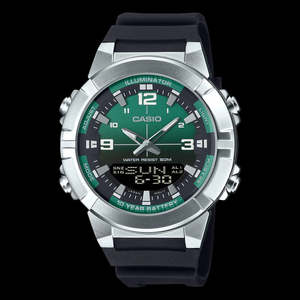 Mens Casio Duo Watch With Green Dial AMW-870A-3A