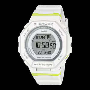 G Shock: G Shock White and Resin Band. Bluetooth Step Tracker