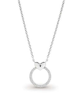 Christmas 2022 Collection: Sterling Silver Cz Circle Necklace & Chain
