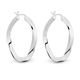 Large Sterling Silver Wave Twist Hoops 40Mm
