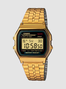 Mens Gold Casio Digital Vintage Series A159WGEA-1D