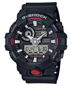 Mens Black And Red Casio G-Shock Watch GA700-1A