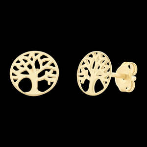 Christmas 2024: 9Ct Yellow Gold Tree Of Life Earrings