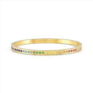 Nomination Pretty Bangles 029505/06/024 Gold With Rainbow CZ