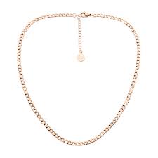 Stanless Steel Rose Gold Plate Curb Link Chain