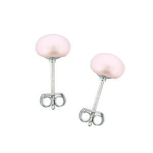 Mothers Day Sale 2025: Natuaral Pink Freshwater Pearl Stud Earrings