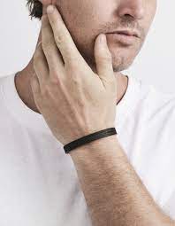 Black Ip Plated Stainless Steel Mens Bracelet