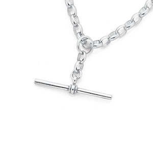 All Jewellery: Sterling Silver Belcher Chain With A TBar