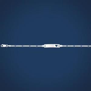 All Jewellery: Sterling Silver Id Bracelet With Heart