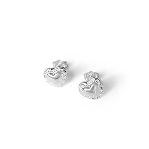 All Jewellery: The Heart Series Framed Puff Heart Studs