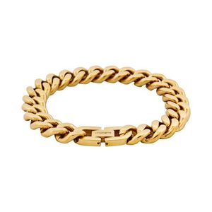 All Jewellery: Classic Cuban Link Bracelet Ion Plated Gold