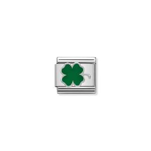 Nomination Composable 330202/12 Green Four Leaf Clover