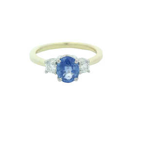 14ct Yellow Gold Sapphire And Diamond Ring
