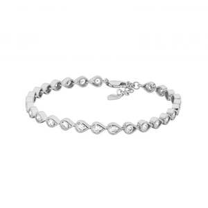 Bracelets Bangles: Sterling Silver CZ Bracelet B235S