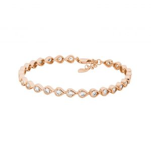 Bracelets Bangles: Ellani Sterling Silver Rose Gold plated Bracelet B235R