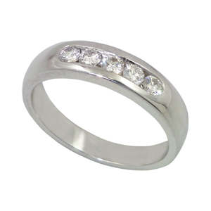 Diamonds In July Sale: White Gold Channel Set Diamond Ring