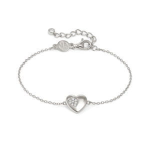 Nominmation Petit Sprkle Sterling Silver Heart Bracelet 242300/004