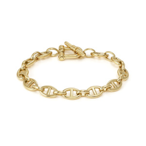 Bracelets Bangles: Nomination Ecclettica Steel Yellow Gold Plated Navy Chain Bracelet 134302/012
