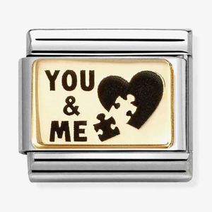 Nomination Composable 030166/71 18ct Yellow Gold You and Me Puzzle
