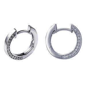 All Jewellery: Sterling Silver CZ Huggies