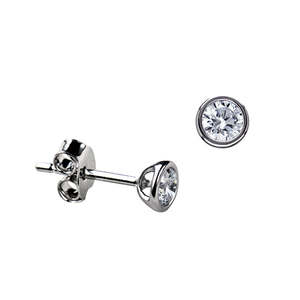 Sterling Silver 3mm CZ Earrings