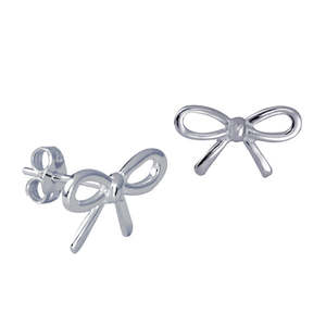 All Jewellery: Sterling Silver Bow Earrings