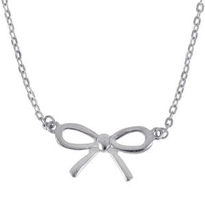 All Jewellery: Sterling Silver Bow Necklace