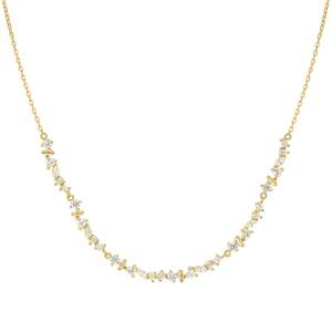 All Jewellery: Nomination Colour Wave Sterling Silver Gold Plated CZ Necklace  149886/020