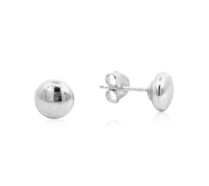 Sterling Silver 7mm Flat BallStud Earrings
