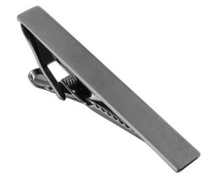 Mens Jewellery: Brushed Gun Metal Tie Clip Plated 50mm