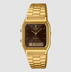 Watches: Mens/Unisex Casio Gold Duo Vintage Watch AQ230GA-5A