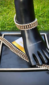 Golden Polki anklets (TD-16)