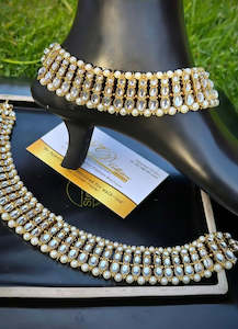 Triple Stone kundan anklets / jhanjra (TD-19)