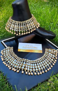 Anklets: Statement original kundan Jhanjra / anklets (TD-15)