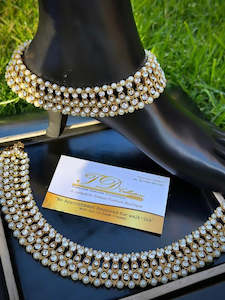 Triple Stone heavy Polki jhanjra / Anklets (TD-18)